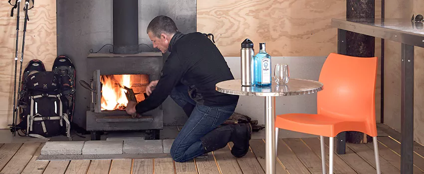 Open Hearth Wood Fireplace Installation in Saint-Gerard, QC