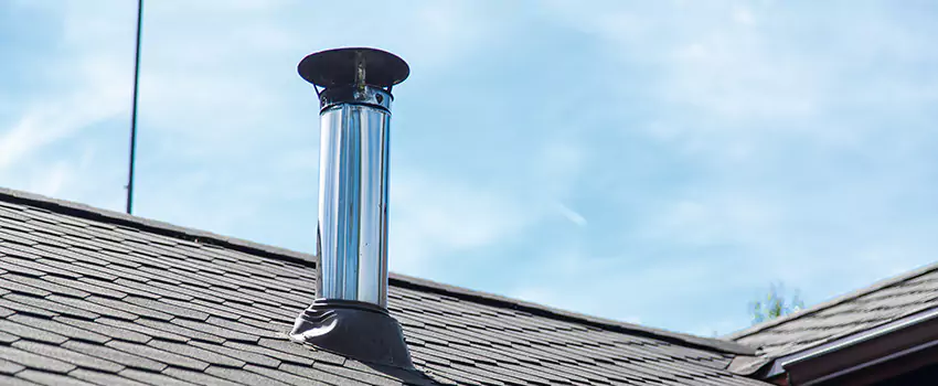 Outdoor Metal Chimney Installation in Normandie, Quebec