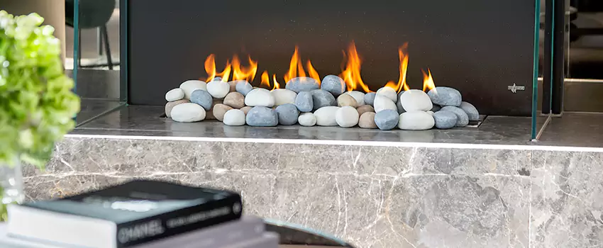 Double-Height Fireplace Design Refurbishment in Normandie, Quebec